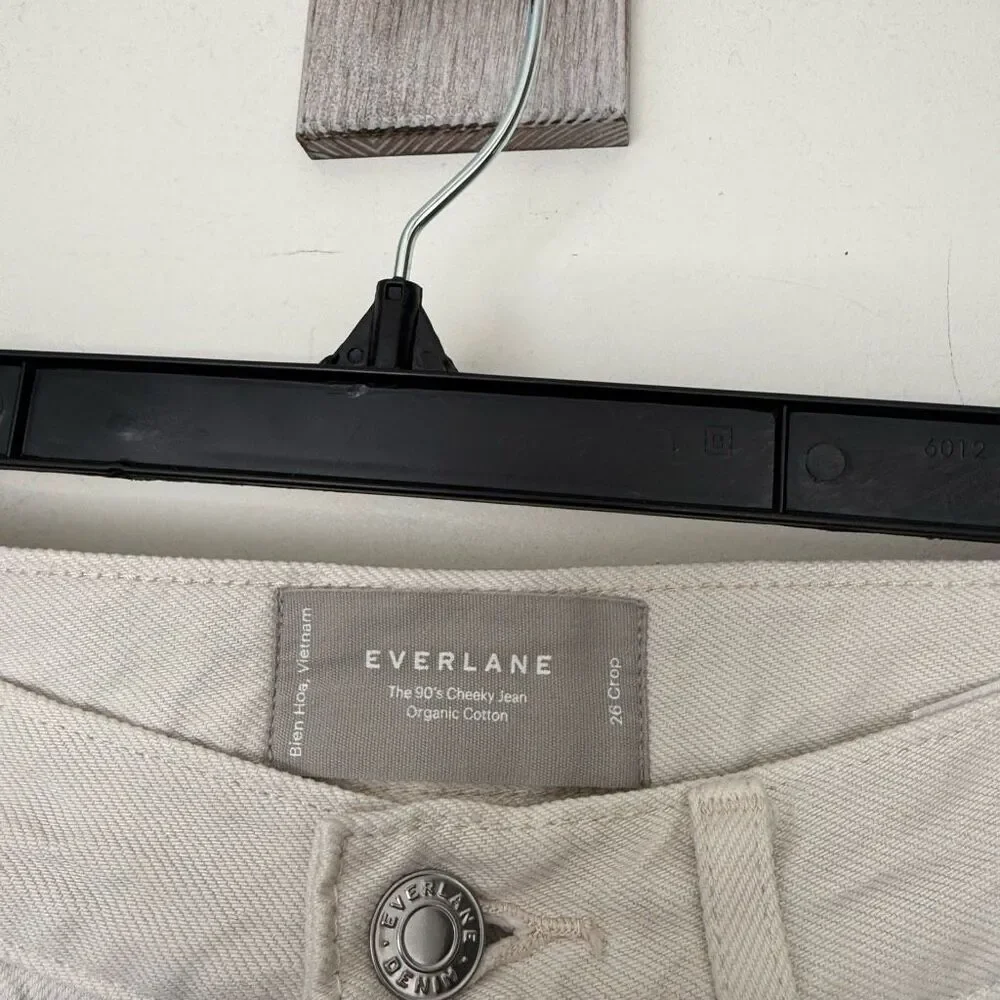 Everlane Women’s 26 Crop White Patchwork Jeans